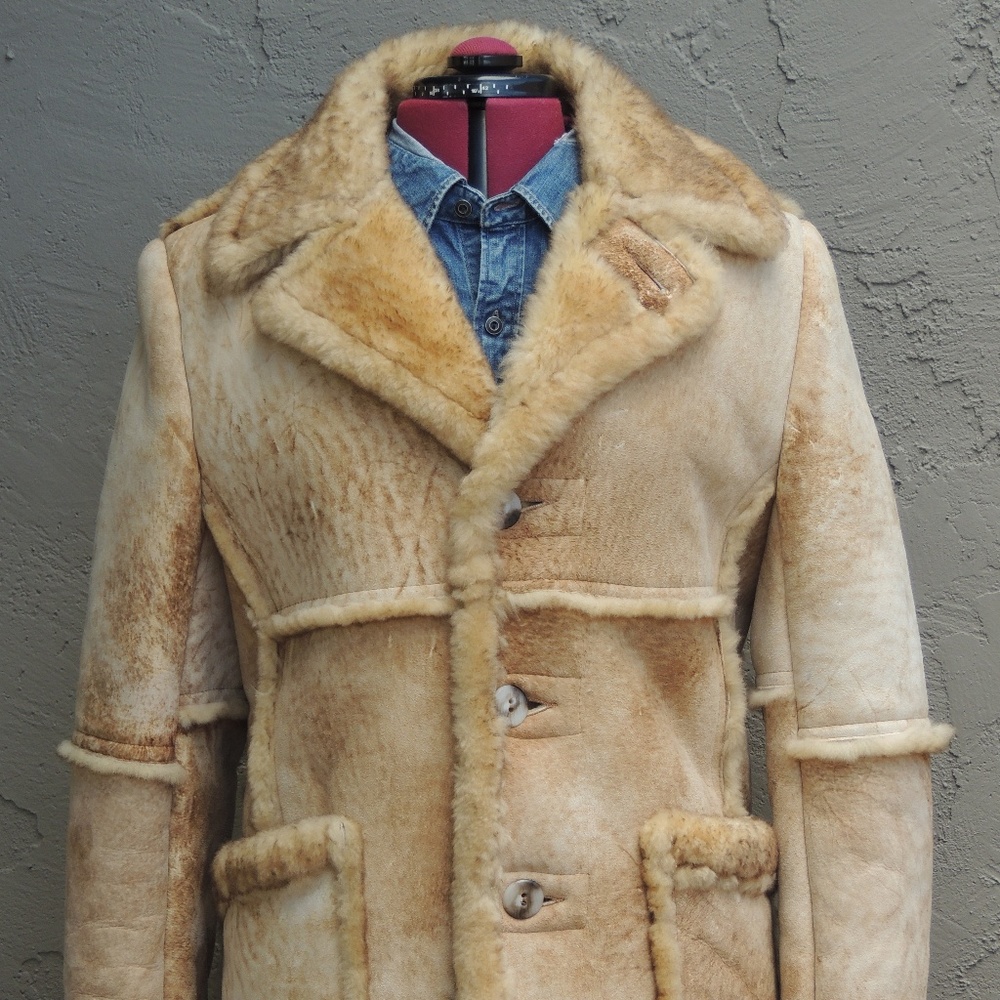 Shearling Leather & Fur Marlboro Man Coat